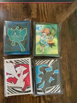 Pokemon Tcg ETB & Collection Box Card Sleeves - Lot 4x - Sealed - Image 1