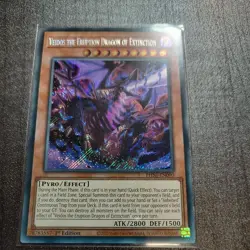 Yu-Gi-Oh Veidos The Eruption Dragon of Extinction PHNI-EN090 Secret RARE 1stEd - Image 2