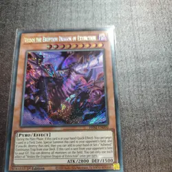 Yu-Gi-Oh Veidos The Eruption Dragon of Extinction PHNI-EN090 Secret RARE 1stEd - Image 4