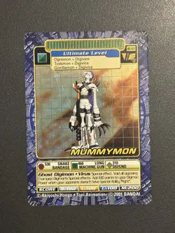 Digimon Mummymon BO-183Holo Digi Battle Card Series 4 Foil Bandai 2001 - Image 1