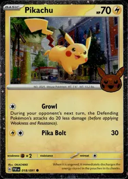 Pokemon TCG Card Pikachu - Holo Halloween 2024 018 - Image 1