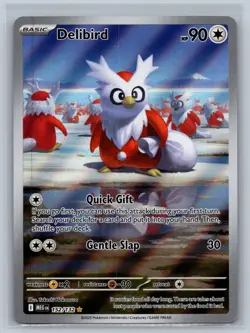 Delibird 152/132 Illustration Rare Mega Evolution Pokemon Card Near Mint - Image 1