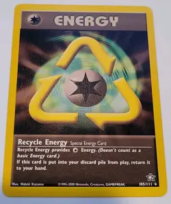 Pokemon Neo Genesis Recycle Energy Card 105/111 Regular NM - Image 1