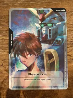 SDCC 2025 Gundam TCG Resource Card RP-001 Alt Art Non Foil Beta English Promo - Image 1