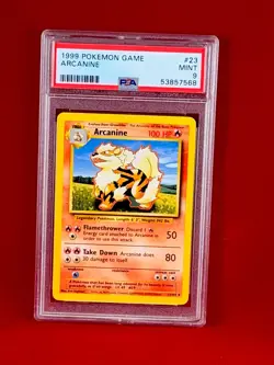 1999 Pokemon Base ARCANINE Card #23 PSA 9 - Image 1