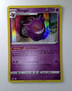 Pokemon Card Gengar 085/202 Sword Shield Holo Rare Near Mint 085/202 - Image 1