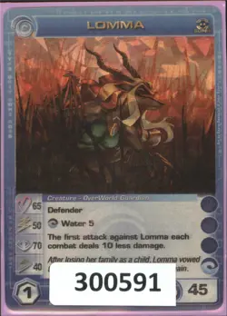 (300591) LOMMA 65/50/70/40/45 (3 Max Stats) SUPER RARE FOIL Chaotic Card - Image 1