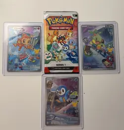 Pokemon TCG Series 1 Promo Holo English 3-Card Lot Chimchar Turtwig Piplup - Image 1