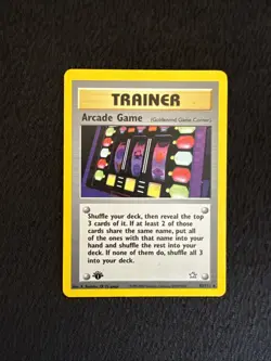 Arcade Game 83/111 1st Edition Neo Genesis - LP Non-Holo Trainer Pokemon Card - Image 1