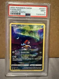 2023 Pokemon SWSH Crown Zenith Keldeo Galarian Gallery Card #GG07/GG70 PSA 9 - Image 1
