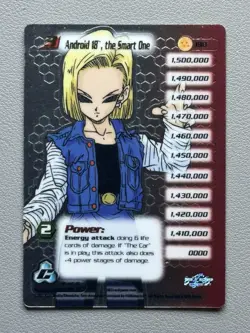 2001 Dragon Ball Z Android 18, The Smart One #198 High Tech Foil Card - Image 1