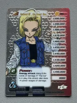 2001 Dragon Ball Z Android 18, The Smart One #198 High Tech Foil Card - Image 2