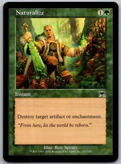 Naturalize 275 Common Onslaught Magic: The Gathering Lightly Played - Image 1