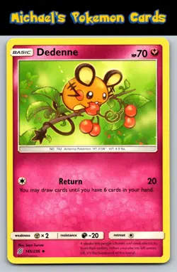 Dedenne 145/236 Uncommon Unified Minds Pokemon - Image 1
