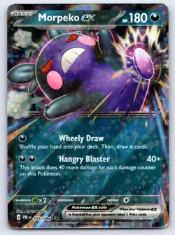 Morpeko ex 055/084 Double Rare Pitch Black Pokemon Holo Near Mint - Image 1