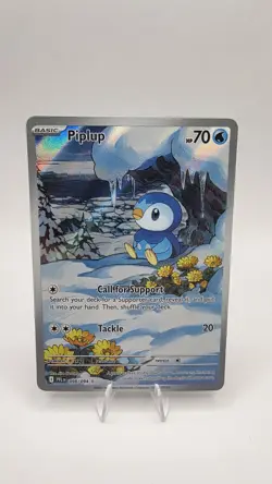 2025 Pokemon Phantasmal Flames Piplup Illustration Rare #098/094 - Image 1