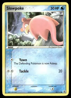 2005 EX Delta Species Set Pokemon Card 083 Slowpoke LP - Image 1