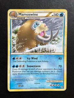 Mamoswine - 5/102 Pokemon HGSS TRIUMPHANT Rare - MODERATELY PLAYED - Image 1