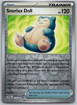 Snorlax Doll 175/182 Uncommon Paradox Rift Pokemon Reverse Holo Near Mint - Image 1