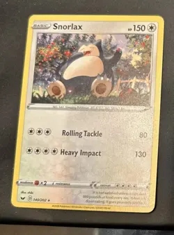 Pokemon 2020 Sword & Sheild "Snorlax" #140/202 Regular Rare - Image 1