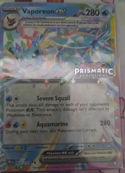 Vaporeon ex (Prismatic Evolutions Stamp) 023/131 Holo (SEALED) Pokemon NM - Image 1