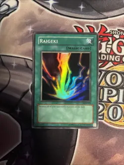 (YT) Raigeki LOB-053 Super Rare Unlimited Yugioh LP (2) - Image 1