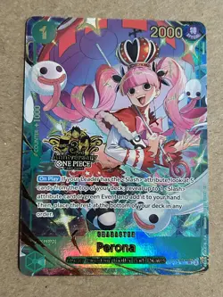 Perona Japanese 3rd Anniversary Set Promo English One Piece NM OP12-034 Stamped - Image 1