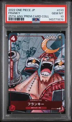 PSA 10 Franky 25th Anniversary Card ST01-010 One Piece Promotion Japanese - Image 1