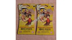 One Piece OP-04 Kingdoms of Intrigue Sleeved Booster Pack x2 English Sealed - Image 1