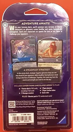 Disney Lorcana The First Chapter Starter Deck Sapphire/ Steel New - Image 2