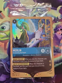 Disney Lorcana Attack Of The Vine Merlin Envisioning The Future Prerelease Promo - Image 1