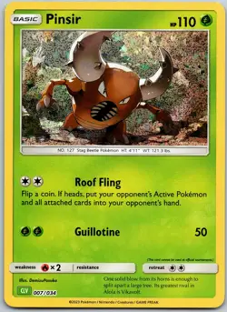 Pinsir 007/034 Holo Classic Collection Trading Card Game NM - Image 1