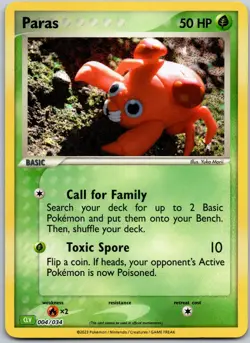 Paras 004/034 Holo Classic Collection Trading Card Game NM - Image 1