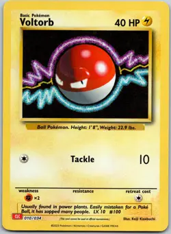 Voltorb 010/034 Holo Classic Collection Trading Card Game NM - Image 1
