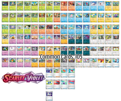 Pokemon Scarlet & Violet Base Complete Common, Uncommon & Rare 186 Card Set - Image 3
