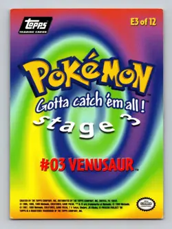 Venusaur #62 Topps The First Movie Trading Cards Pokemon Lightly Played - Image 2