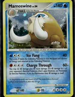 Mamoswine Holo Rare Legends Awakened 9/146 Water Holo Pokemon Card - Image 1