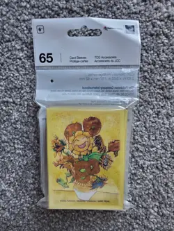 Pokemon Center x Van Gogh Museum 65 Card Sleeves Sunflora Inspired By Sunflowers - Image 1