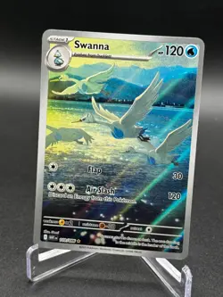 Swanna 110/086 White Flare HP Full Art Rare Holo Pokemon Card NM - Image 1