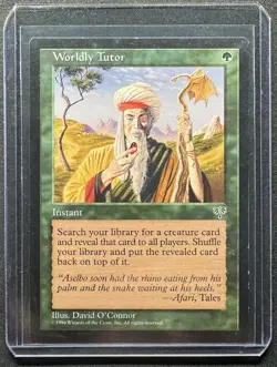 Near Mint Worldly Tutor MTG Card Condition Mirage NM Magic Gathering - Image 1
