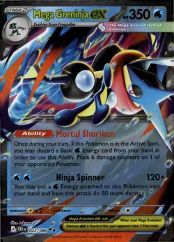 Mega Greninja ex - 22 - Chaos Rising - Pokemon Card - Near Mint - Image 1