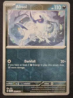 Absol 030/064 S&V Shrouded Fable Reverse Holo Pokemon Trading Card Game 2024 NM - Image 1