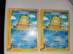 2 Pokemon TCG Aquapolis E Reader Series Psyduck Card 104/147 Common Non-Holo - Image 1