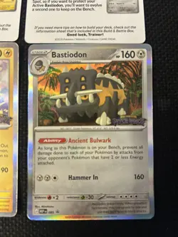 Pokemon Pitch Black Stamped Promo Cards Miraidon & Bastiodon & Trainer Tips Card - Image 4