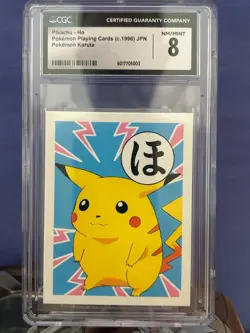 Pokemon 1996 Playing Cards PIKACHU - HO Karuta Japanese CGC NM/MINT 8 RARE! - Image 1