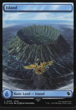 Island (Chocobo Track Foil) 479 Commander: FINAL FANTASY Magic: The Gathering NM - Image 1