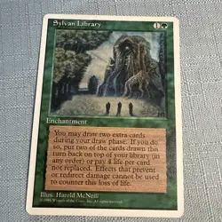 MTG 4th edition, Sylvan Library. 1995 Vintage Magic! Lo - Image 1