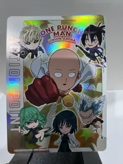 Union Arena One Punch Man Action Point Card AP02 Holo Foil NM - Image 1