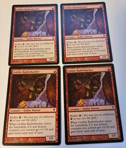 Magic: the Gathering / MtG Goblin Bushwhacker x4 Zendikar 125 - Image 1