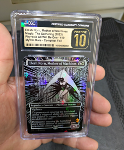 CGC 10 Pristine MTG Elesh Norn, Mother of Machines #419 Compleat Foil POP 2 - Image 1